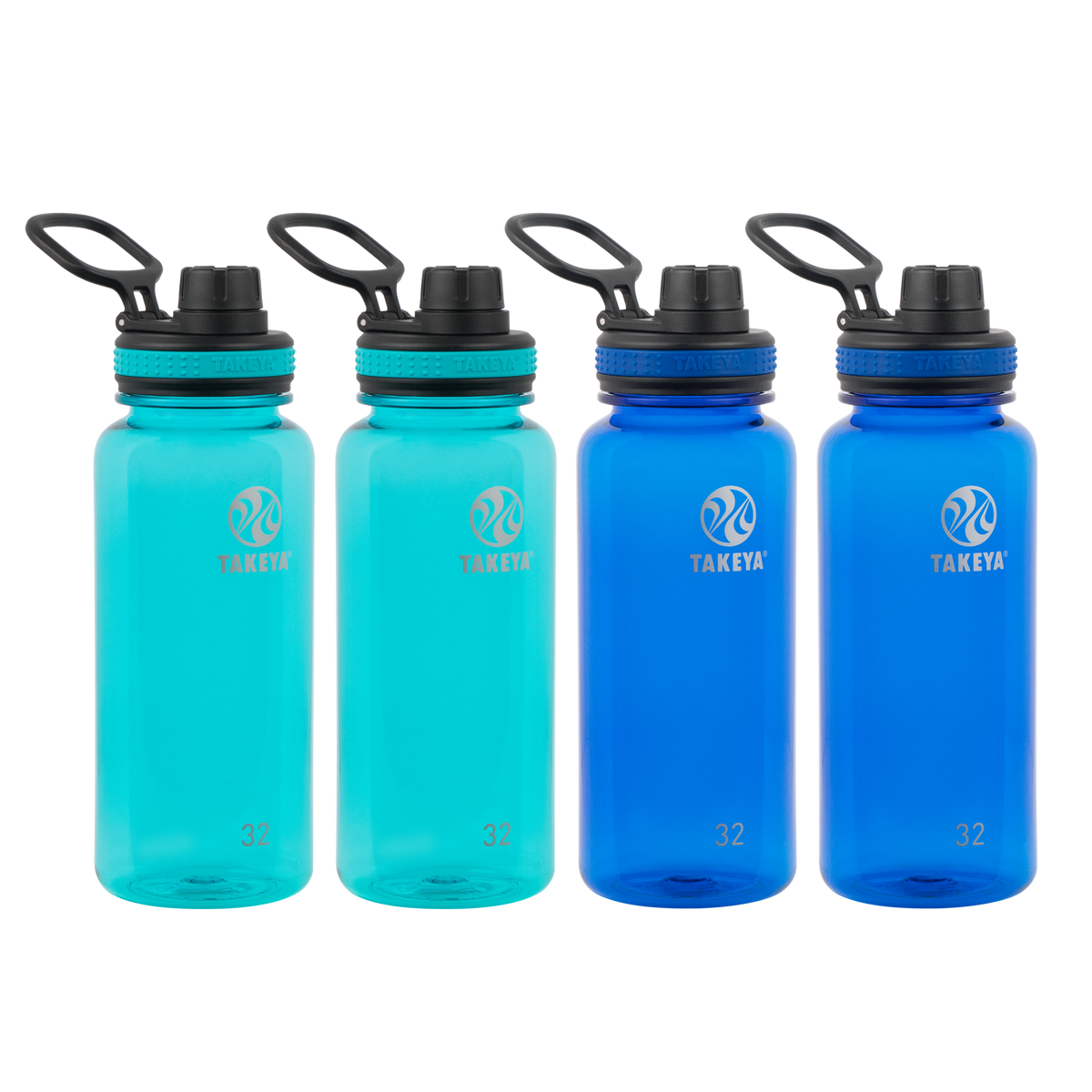 tritan-water-bottle-with-spout-lid-4-pack-o2 50276-Tritan-Spout-32-4pk-Ocean-Royal-angle.png