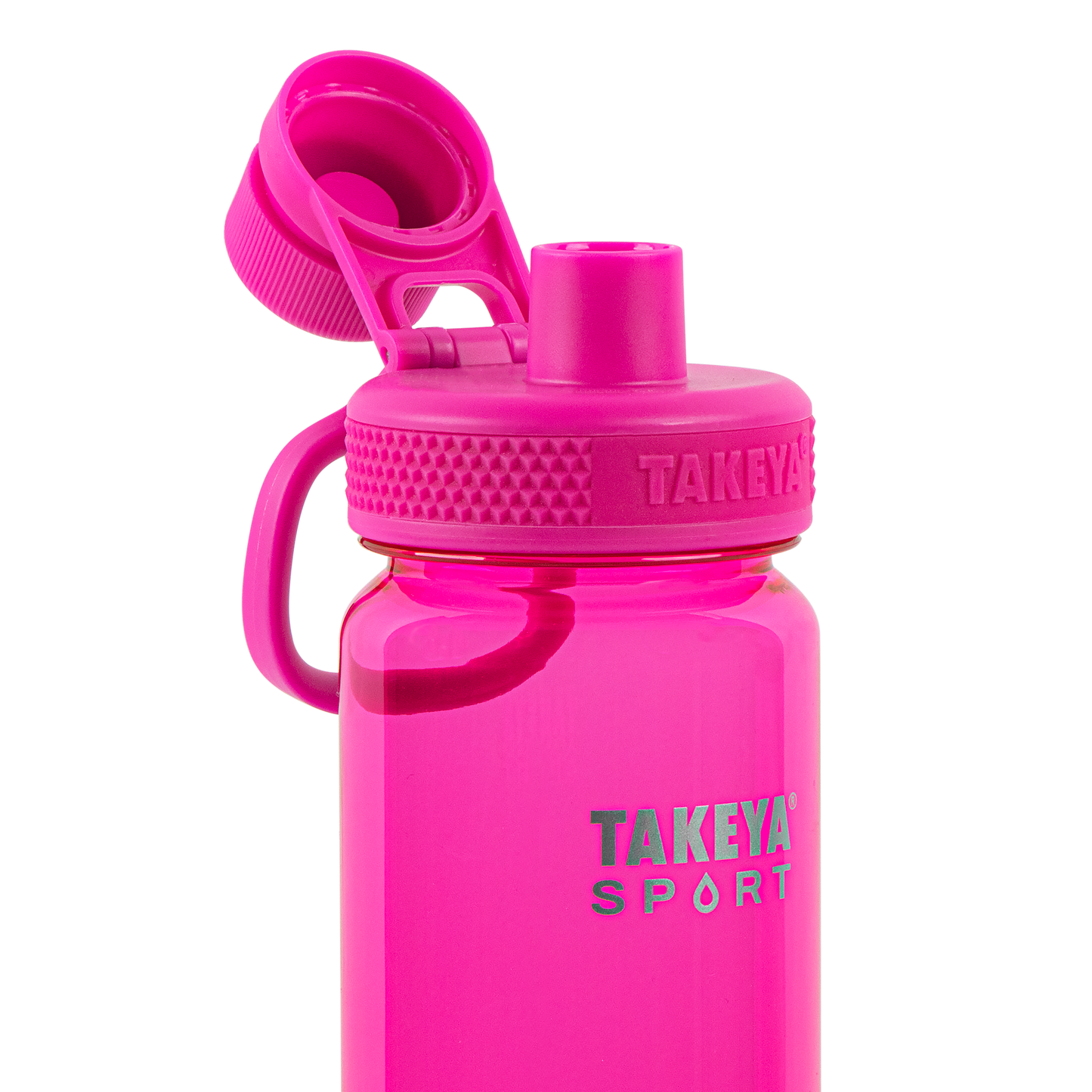 tritan-sport-water-bottle-with-spout-lid-y6 51671-TKS-Tritan-Spout-24-PinkSweep-openlid.png
