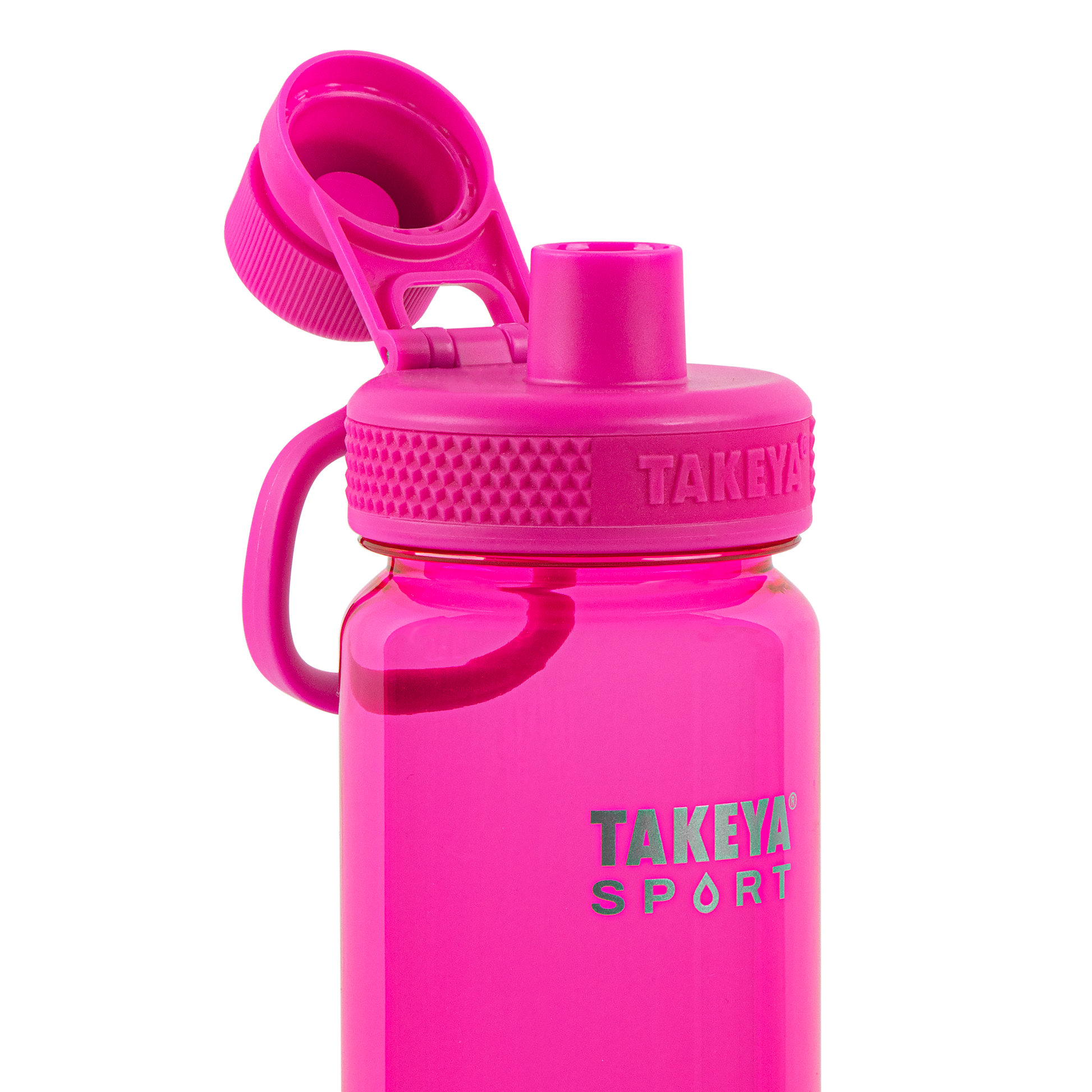 tritan-sport-water-bottle-with-spout-lid-y6 51671-TKS-Tritan-Spout-24-PinkSweep-openlid.png